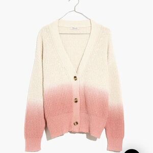 Madewell Dip-Dye Courtland Oversized Cotton Cardigan Item AI214